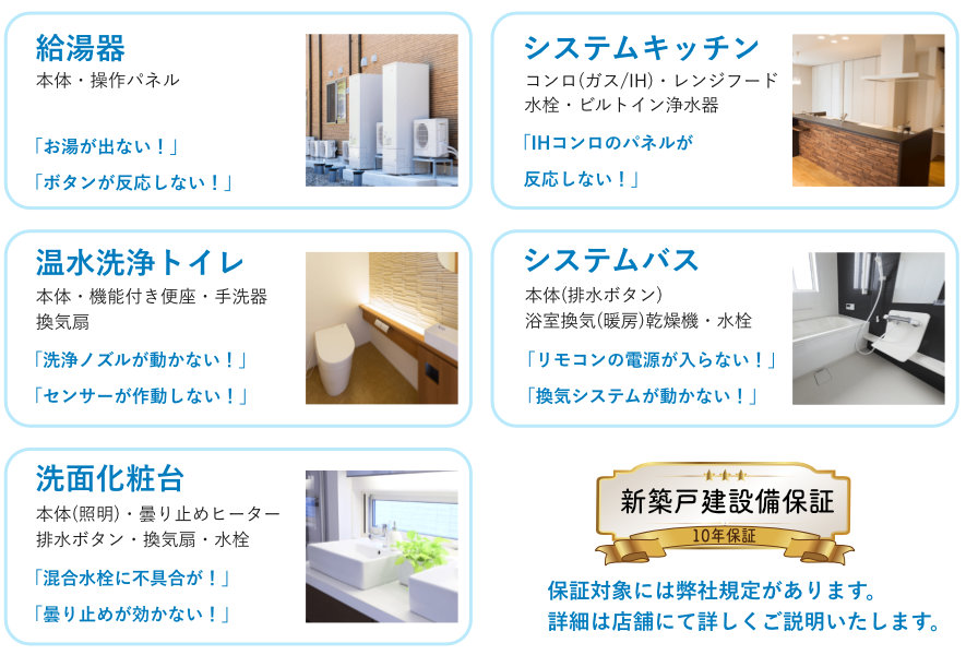 設備保証の内容