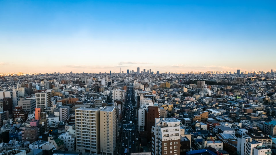 東京の夕景