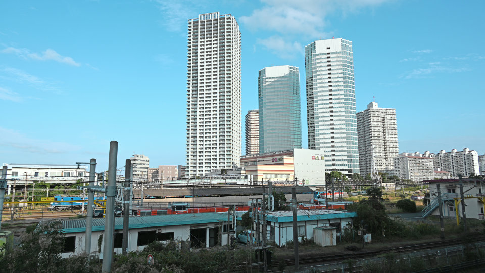 川崎市幸区鹿島田の人気スポット　新鶴見操車場